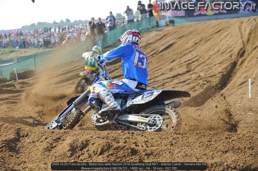 2009-10-03 Franciacorta - Motocross delle Nazioni 2419 Qualifying heat MX1 - Antonio Cairoli - Yamaha 450 ITA